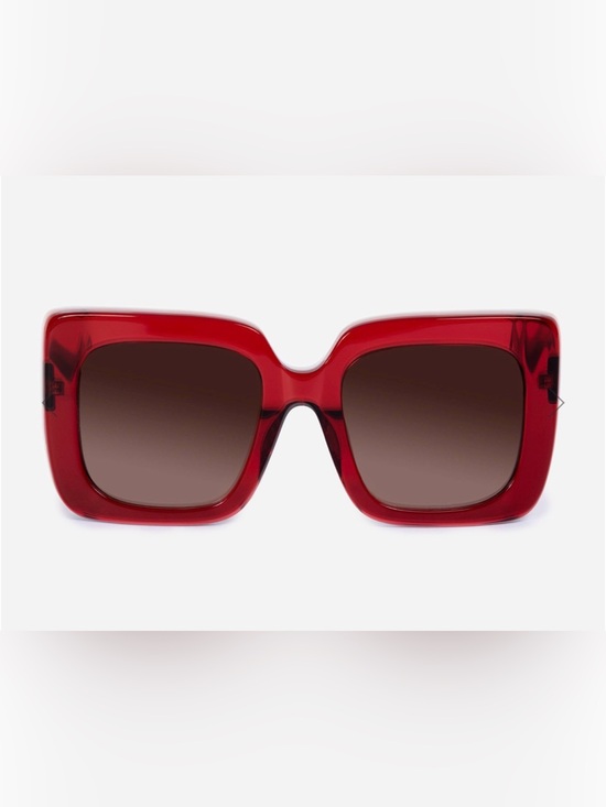 Johnny Was Accessories - Johnny Was Sutton Oversized Square Sunglasses Red NIB UV400 Acetate Retro
